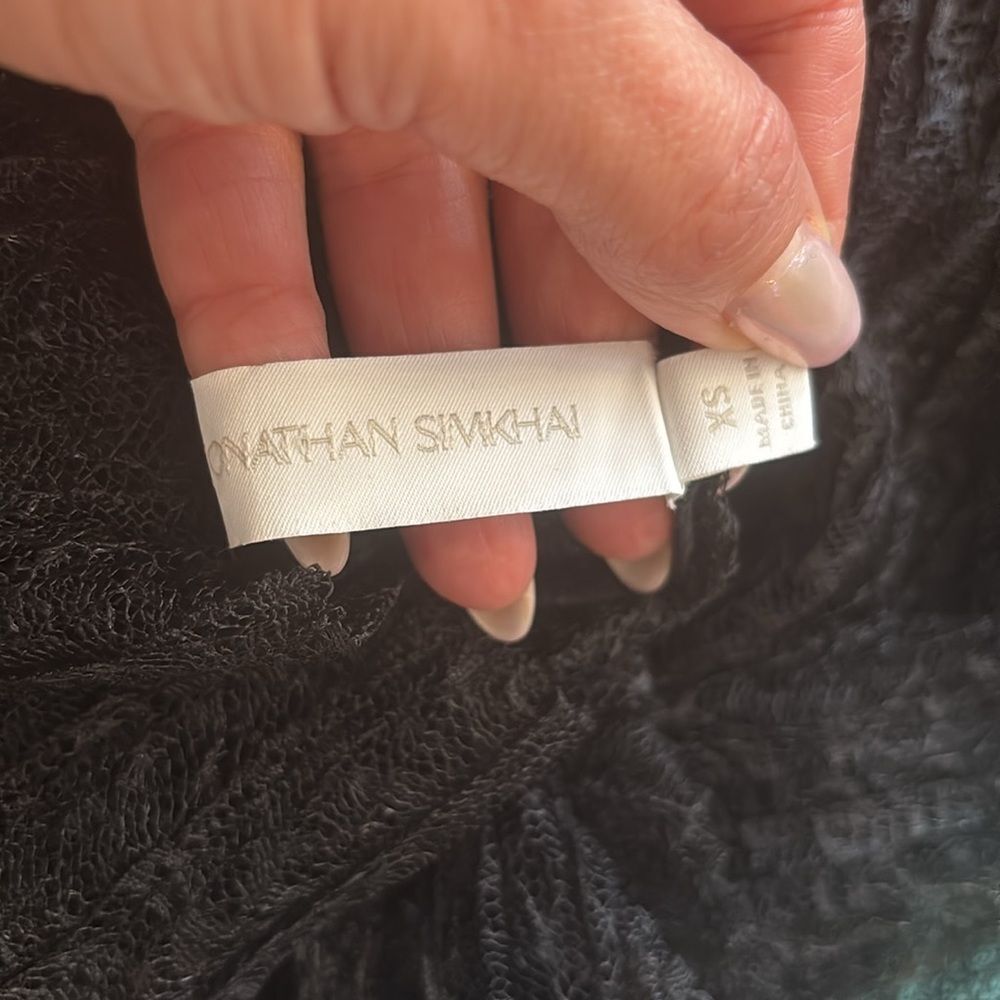 Jonathan  Simkhai Hali Black Lace Turtleneck Top, XS - Picture 10 of 11